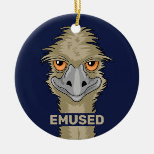 Emused Funny Emu Pun Keramik Ornament