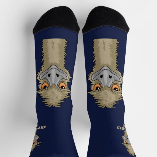 Emused Funny Emu Pun Socken (Oben)