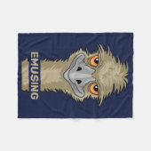 Emusing Funny Emu Pun Fleecedecke (Vorderseite (Horizontal))