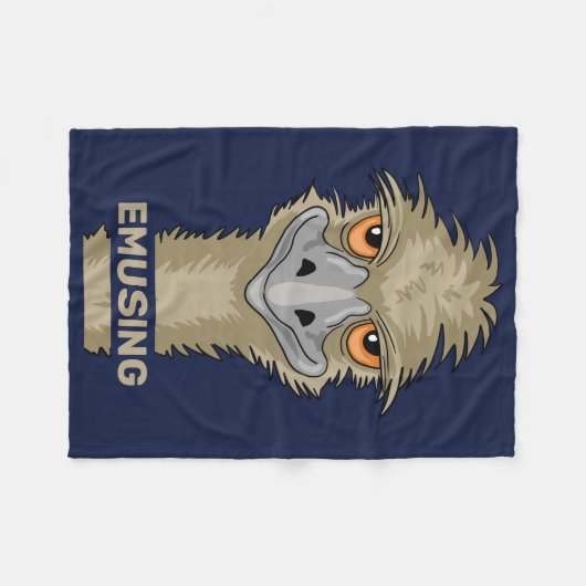 Emusing Funny Emu Pun Fleecedecke (Vorderseite (Horizontal))