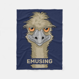 Emusing Funny Emu Pun Fleecedecke