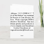 En Afrique, 11/11/2008 # 1 Karte (Rückseite)