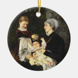 En Ammes Besøg - Bertha Wegmann Fine Art Keramik Ornament