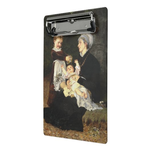 En Ammes Besøg - Bertha Wegmann Fine Art Mini Klemmbrett (Gewinkelt2)