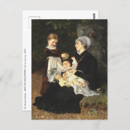 En Ammes Besøg - Bertha Wegmann Fine Art Postkarte