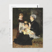 En Ammes Besøg - Bertha Wegmann Fine Art Postkarte (Vorne/Hinten)
