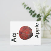 En - Apfelrot Postkarte (Stehend Vorderseite)
