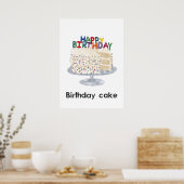 En - Birthday Cake Poster (Küche)