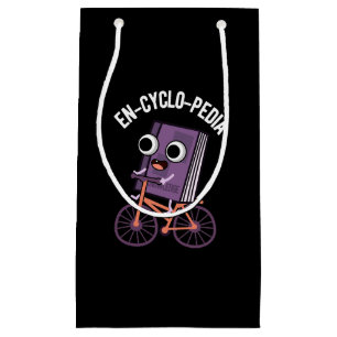 En-Cyclo-Pedia Funny Encyclopedia Pun Dark BG Kleine Geschenktüte