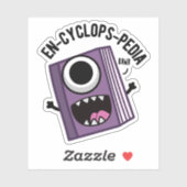 En-cyclops-pedia Funny Encyclopedia Pun Aufkleber (Blatt)