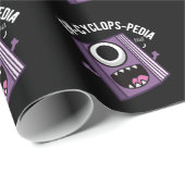 En-cyclops-pedia Funny Encyclopedia Pun Dark BG Geschenkpapier (Rolleneckpunkt)