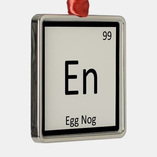 En - Ei Nog Chemistry Periodisches Tabellensymbol Silbernes Ornament (Rechts)