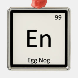 En - Ei Nog Chemistry Periodisches Tabellensymbol Silbernes Ornament