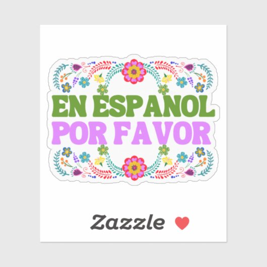 En Español Por Favor , Spanischer Lehrer Geschenk Aufkleber (Blatt)