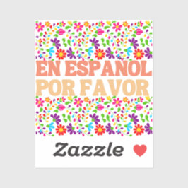 En Español Por Favor , Spanischer Lehrer Geschenk  Aufkleber