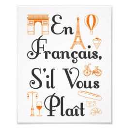En Francais S'il Vous Plait Französischer Lehrer S Fotodruck
