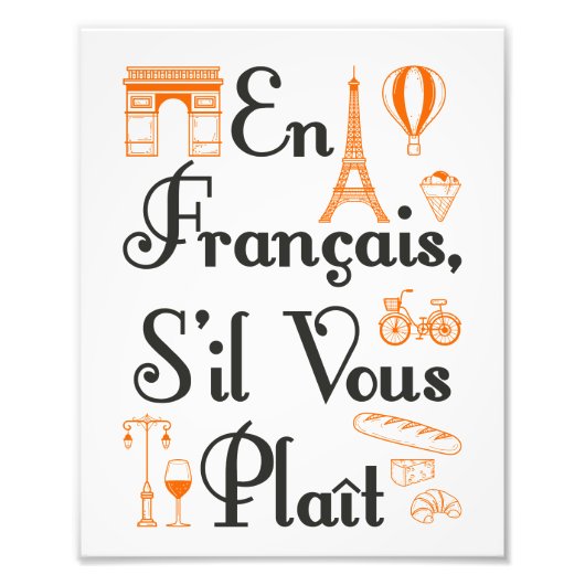 En Francais S'il Vous Plait Französischer Lehrer S Fotodruck (Vorne)