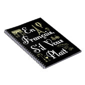 En Francais S'il Vous Plait Französischlehrerin Notizblock (Rechte Seite)