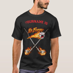 En Fuego Golfball – Lustiger Flammender Golfball m T-Shirt