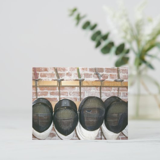 En Garde Postkarte (Stehend Vorderseite)