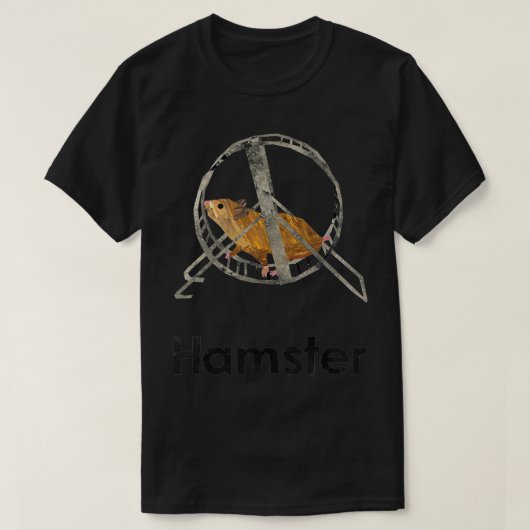 En Hamster in Wheel T-Shirt (Design vorne)