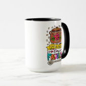 En La Casa Hay Frijoles, handgezeichnet Tasse (VorderseiteRechts)