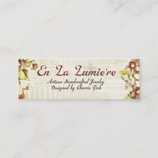 En-La Lumiere Umbau-Visitenkarte im September 2012 Mini Visitenkarte (Vorderseite)
