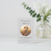 En Memoria Beerdigung Foto Gray Spanische Karte (Stehend Vorderseite)