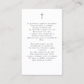 En Memoria | Beerdigungsfotokarte auf Spanisch Visitenkarte (Rückseite)