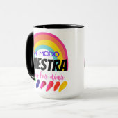 En modo Maestra / Teacher Stimmung Tasse (Vorderseite Links)
