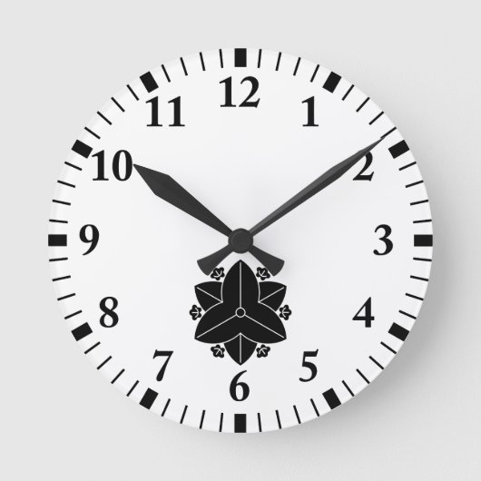 En-nosuke Ichikawa Runde Wanduhr (Vorderseite)