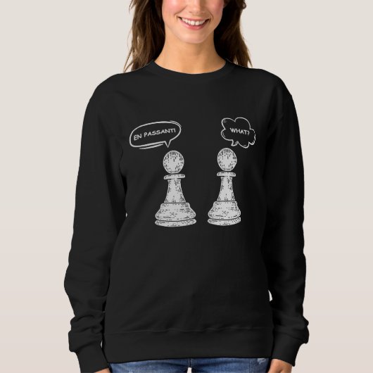 En Passant Pawn Chess Pieces Chess Player Sweatshirt (Vorderseite)