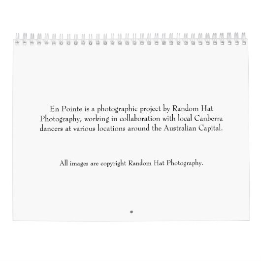 En Pointe Kalender (Rückseite)