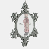 En pointe schneeflocken Zinn-Ornament (Links)