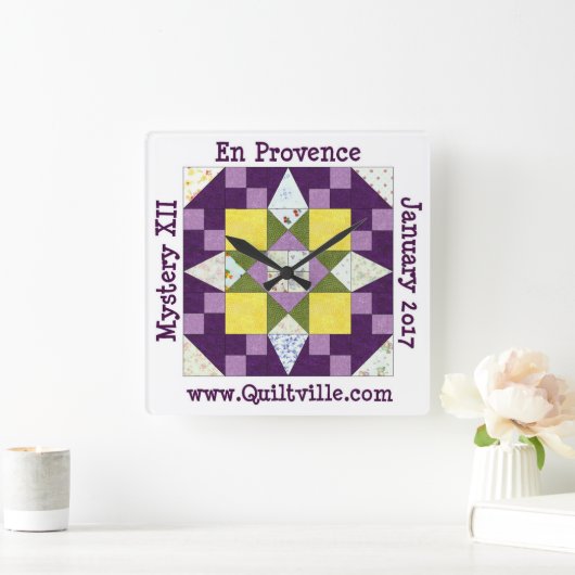 En Provence Clock Quadratische Wanduhr (Zuhause)