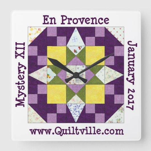 En Provence Clock Quadratische Wanduhr (Vorderseite)