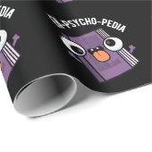 En-Psycho-pedia Funny Encyclopedia Pun Dark BG Geschenkpapier (Rolleneckpunkt)