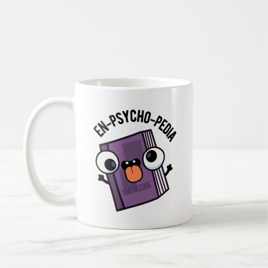 En-Psycho-pedia Funny Encyclopedia Pun Kaffeetasse (Links)