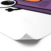 En-Psycho-pedia Funny Encyclopedia Pun Poster (Ecke)