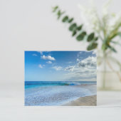 En solig strand från fjärran postkarte (Stehend Vorderseite)