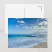 En solig strand från fjärran postkarte (Vorne/Hinten)