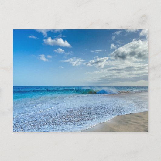 En solig strand från fjärran postkarte (Vorderseite)