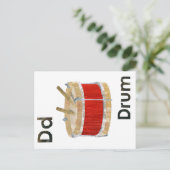 En - Trommel Postkarte (Stehend Vorderseite)