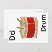 En - Trommel Postkarte (Vorne/Hinten)