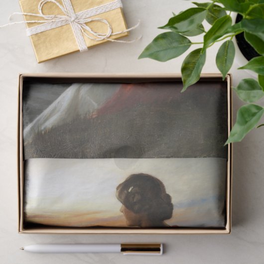 En ung Kvinde ratgter et Sankthansbål Seidenpapier (Geschenk)