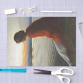 En ung Kvinde ratgter et Sankthansbål Seidenpapier (Handwerk)