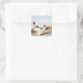 En Vacance Quadratischer Aufkleber (Tasche)