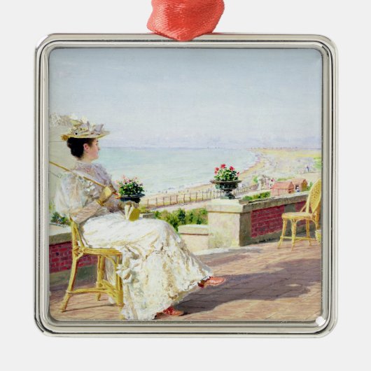 En Vacance Silbernes Ornament (Vorne)