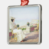 En Vacance Silbernes Ornament (Links)