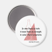 En Vino Veritas - Retro Magnet (Vorderseite/Rückseite)